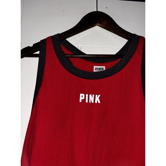 Pink Victoria’s Secret Tank Top Red Sleeveless Women‎ M Summer Beach Walk Sand - Picture 3 of 6